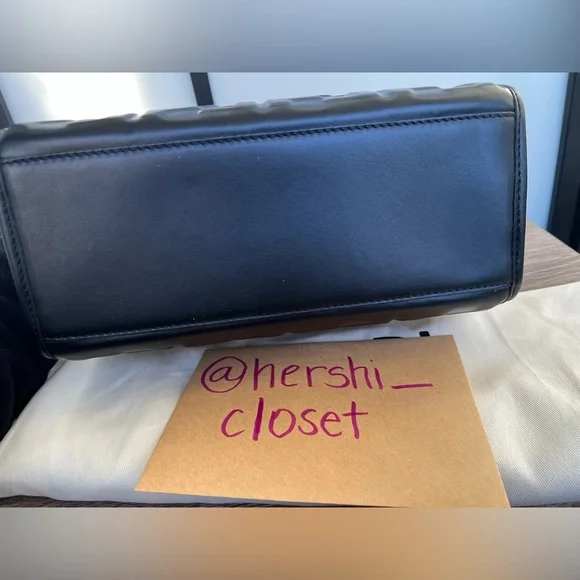 NEW Authentic Fendi Vitello Small Zucca Sunshine Tote Leather Black - Picture 11 of 13